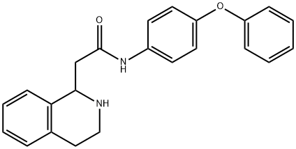 N-(4-PHENOXYPHENYL)-2-(1,2,3,4-TETRAHYDRO-1-ISOQUINOLINYL)ACETAMIDE 结构式