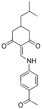 2-(((4-ACETYLPHENYL)AMINO)METHYLENE)-5-(2-METHYLPROPYL)CYCLOHEXANE-1,3-DIONE 结构式