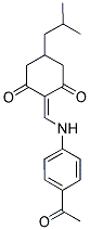 2-(((4-Acetylphenyl)amino)methylene)-5-(2-methylpropyl)cyclohexane-1,3-dione 结构式