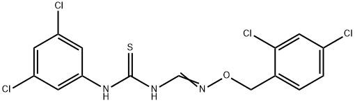 N-(([(2,4-DICHLOROBENZYL)OXY]IMINO)METHYL)-N'-(3,5-DICHLOROPHENYL)THIOUREA 结构式