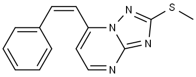 2-(Methylsulfanyl)-7-styryl[1,2,4]triazolo[1,5-a]pyrimidine 结构式