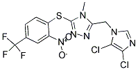 3-[(4,5-DICHLORO-1H-IMIDAZOL-1-YL)METHYL]-4-METHYL-5-([2-NITRO-4-(TRIFLUOROMETHYL)PHENYL]THIO)-4H-1,2,4-TRIAZOLE 结构式