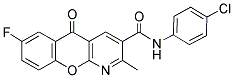 N-(4-CHLOROPHENYL)-7-FLUORO-2-METHYL-5-OXO-5H-CHROMENO[2,3-B]PYRIDINE-3-CARBOXAMIDE 结构式