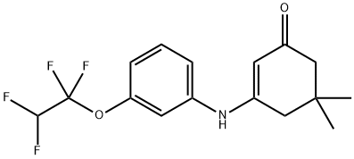 5,5-DIMETHYL-3-((3-(1,1,2,2-TETRAFLUOROETHOXY)PHENYL)AMINO)CYCLOHEX-2-EN-1-ONE 结构式