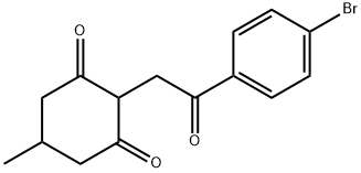 2-(2-(4-BROMOPHENYL)-2-OXOETHYL)-5-METHYLCYCLOHEXANE-1,3-DIONE 结构式