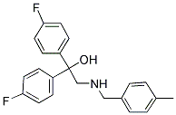 1,1-BIS(4-FLUOROPHENYL)-2-[(4-METHYLBENZYL)AMINO]-1-ETHANOL 结构式