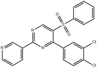 4-(3,4-DICHLOROPHENYL)-2-(3-PYRIDINYL)-5-PYRIMIDINYL PHENYL SULFONE 结构式