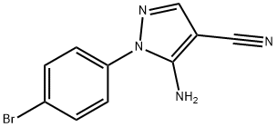 5 -氨基- 1 -(4 -溴苯基)- 1H -吡唑-4-甲腈 结构式