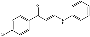 3-ANILINO-1-(4-CHLOROPHENYL)-2-PROPEN-1-ONE 结构式