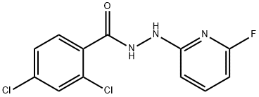 2,4-DICHLORO-N'-(6-FLUORO-2-PYRIDINYL)BENZENECARBOHYDRAZIDE 结构式