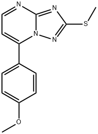 7-(4-METHOXYPHENYL)-2-(METHYLSULFANYL)[1,2,4]TRIAZOLO[1,5-A]PYRIMIDINE 结构式