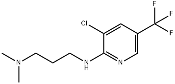 N-[3-CHLORO-5-(TRIFLUOROMETHYL)-2-PYRIDINYL]-N-[3-(DIMETHYLAMINO)PROPYL]AMINE 结构式