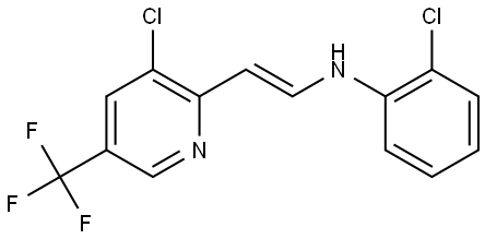 2-Chloro-N-(2-[3-chloro-5-(trifluoromethyl)-2-pyridinyl]vinyl)aniline 结构式