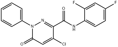 4-CHLORO-N-(2,4-DIFLUOROPHENYL)-6-OXO-1-PHENYL-1,6-DIHYDRO-3-PYRIDAZINECARBOXAMIDE 结构式