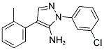 1-(3-CHLOROPHENYL)-4-(2-METHYLPHENYL)-1H-PYRAZOL-5-AMINE 结构式