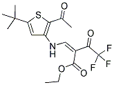 ETHYL 3-([2-ACETYL-5-(TERT-BUTYL)-3-THIENYL]AMINO)-2-(2,2,2-TRIFLUOROACETYL)ACRYLATE 结构式