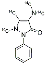 AMINOPYRINE [METHYL-14C] 结构式