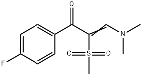 3-(DIMETHYLAMINO)-1-(4-FLUOROPHENYL)-2-(METHYLSULFONYL)-2-PROPEN-1-ONE 结构式