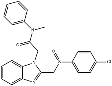 2-(2-([(4-CHLOROPHENYL)SULFINYL]METHYL)-1H-1,3-BENZIMIDAZOL-1-YL)-N-METHYL-N-PHENYLACETAMIDE 结构式