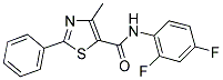 N-(2,4-DIFLUOROPHENYL)-4-METHYL-2-PHENYL-1,3-THIAZOLE-5-CARBOXAMIDE 结构式