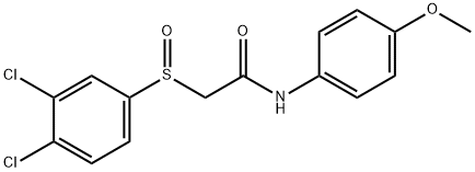 2-[(3,4-DICHLOROPHENYL)SULFINYL]-N-(4-METHOXYPHENYL)ACETAMIDE 结构式