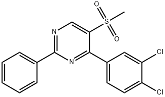 4-(3,4-DICHLOROPHENYL)-2-PHENYL-5-PYRIMIDINYL METHYL SULFONE 结构式