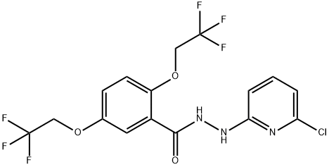 N'-(6-CHLORO-2-PYRIDINYL)-2,5-BIS(2,2,2-TRIFLUOROETHOXY)BENZENECARBOHYDRAZIDE 结构式