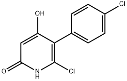 6-Chloro-5-(4-chlorophenyl)-2,4-pyridinediol 结构式