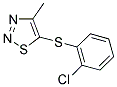 2-CHLOROPHENYL 4-METHYL-1,2,3-THIADIAZOL-5-YL SULFIDE 结构式