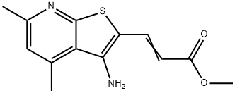 METHYL 3-(3-AMINO-4,6-DIMETHYLTHIENO[2,3-B]PYRIDIN-2-YL)ACRYLATE 结构式