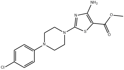 METHYL 4-AMINO-2-[4-(4-CHLOROPHENYL)PIPERAZINO]-1,3-THIAZOLE-5-CARBOXYLATE 结构式