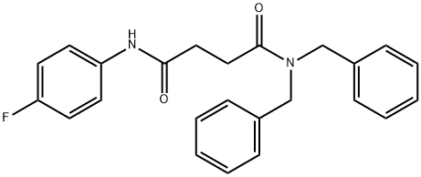 N1,N1-DIBENZYL-N4-(4-FLUOROPHENYL)SUCCINAMIDE 结构式