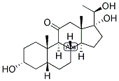 5-BETA-PREGNAN-3-ALPHA, 17,20-BETA-TRIOL-11-ONE 结构式