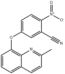 5-(2-METHYL(8-QUINOLYLOXY))-2-NITROBENZENECARBONITRILE 结构式