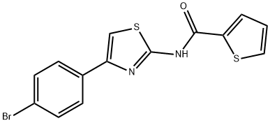 N-(4-(4-BROMOPHENYL)(2,5-THIAZOLYL))-2-THIENYLFORMAMIDE 结构式
