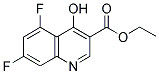 Ethyl 5,7-difluoro-4-hydroxy-3-quinolinecarboxylate 结构式