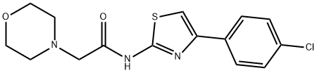 N-[4-(4-CHLOROPHENYL)-1,3-THIAZOL-2-YL]-2-MORPHOLINOACETAMIDE 结构式