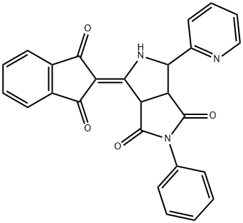 4-(1,3-DIOXO-1,3-DIHYDRO-2H-INDEN-2-YLIDEN)-2-PHENYL-6-(2-PYRIDINYL)TETRAHYDROPYRROLO[3,4-C]PYRROLE-1,3(2H,3AH)-DIONE 结构式