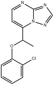 2-CHLOROPHENYL 1-[1,2,4]TRIAZOLO[1,5-A]PYRIMIDIN-7-YLETHYL ETHER 结构式