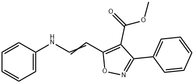 Methyl 5-(2-anilinovinyl)-3-phenyl-4-isoxazolecarboxylate 结构式