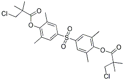 4-((4-[(3-CHLORO-2,2-DIMETHYLPROPANOYL)OXY]-3,5-DIMETHYLPHENYL)SULFONYL)-2,6-DIMETHYLPHENYL 3-CHLORO-2,2-DIMETHYLPROPANOATE 结构式