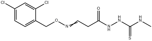 2-(3-([(2,4-DICHLOROBENZYL)OXY]IMINO)PROPANOYL)-N-METHYL-1-HYDRAZINECARBOTHIOAMIDE 结构式