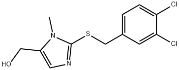 (2-((3,4-二氯苄基)硫代)-1-甲基-1H-咪唑-5-基) 甲醇 结构式