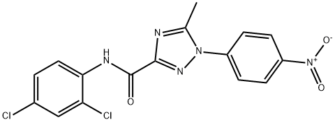 N-(2,4-DICHLOROPHENYL)-5-METHYL-1-(4-NITROPHENYL)-1H-1,2,4-TRIAZOLE-3-CARBOXAMIDE 结构式