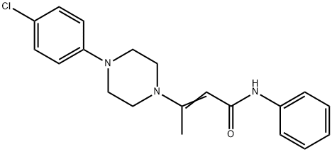 3-[4-(4-CHLOROPHENYL)PIPERAZINO]-N-PHENYL-2-BUTENAMIDE 结构式
