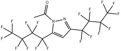 1-(3,5-双(全氟丁基)-1H-吡唑-1-基)乙-1-酮 结构式