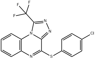 4-Chlorophenyl 1-(trifluoromethyl)[1,2,4]triazolo[4,3-a]quinoxalin-4-yl sulfide 结构式