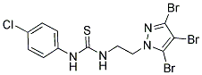 N-(4-CHLOROPHENYL)-N'-[2-(3,4,5-TRIBROMO-1H-PYRAZOL-1-YL)ETHYL]THIOUREA 结构式