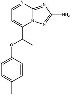 7-[1-(4-METHYLPHENOXY)ETHYL][1,2,4]TRIAZOLO[1,5-A]PYRIMIDIN-2-AMINE 结构式