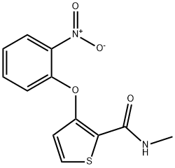 N-Methyl-3-(2-nitrophenoxy)-2-thiophenecarboxamide 结构式